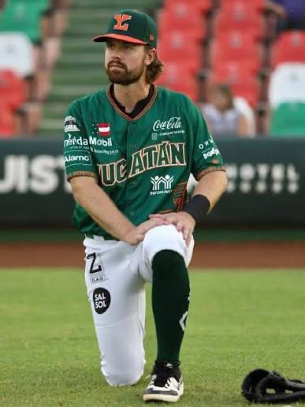 Chad Sedio in his Leones de Yucatán uniform (Liga Mexicana de Béisbol)